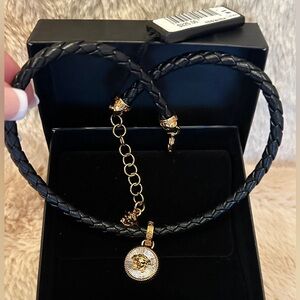 VERSACE BLACK MEDUSA BIGGIE NECKLACE